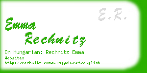 emma rechnitz business card